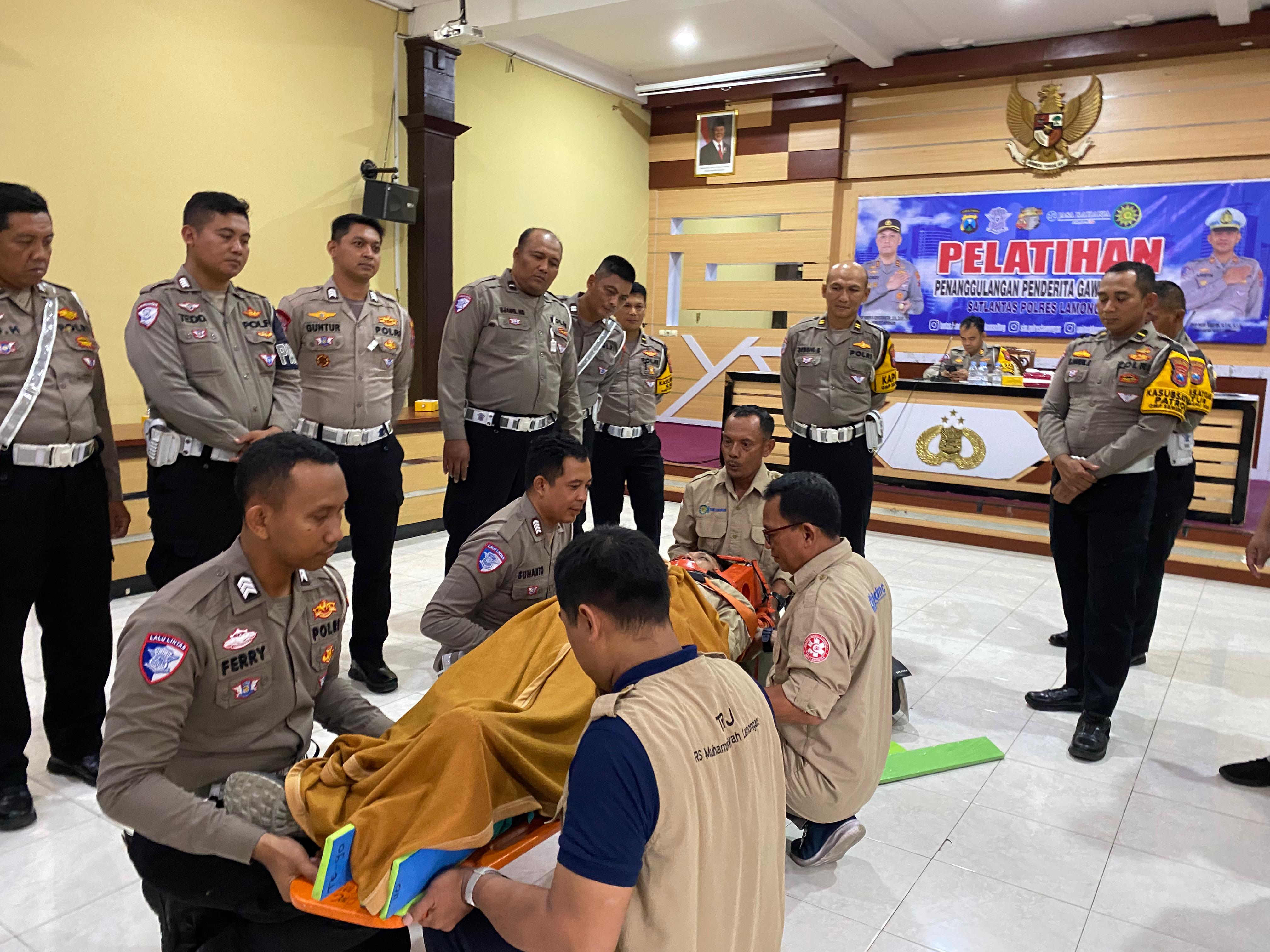 Satlantas Polres Lamongan Gelar Pelatihan PPGD, Beri Kemampuan Pertolongan Pertama Korban Laka