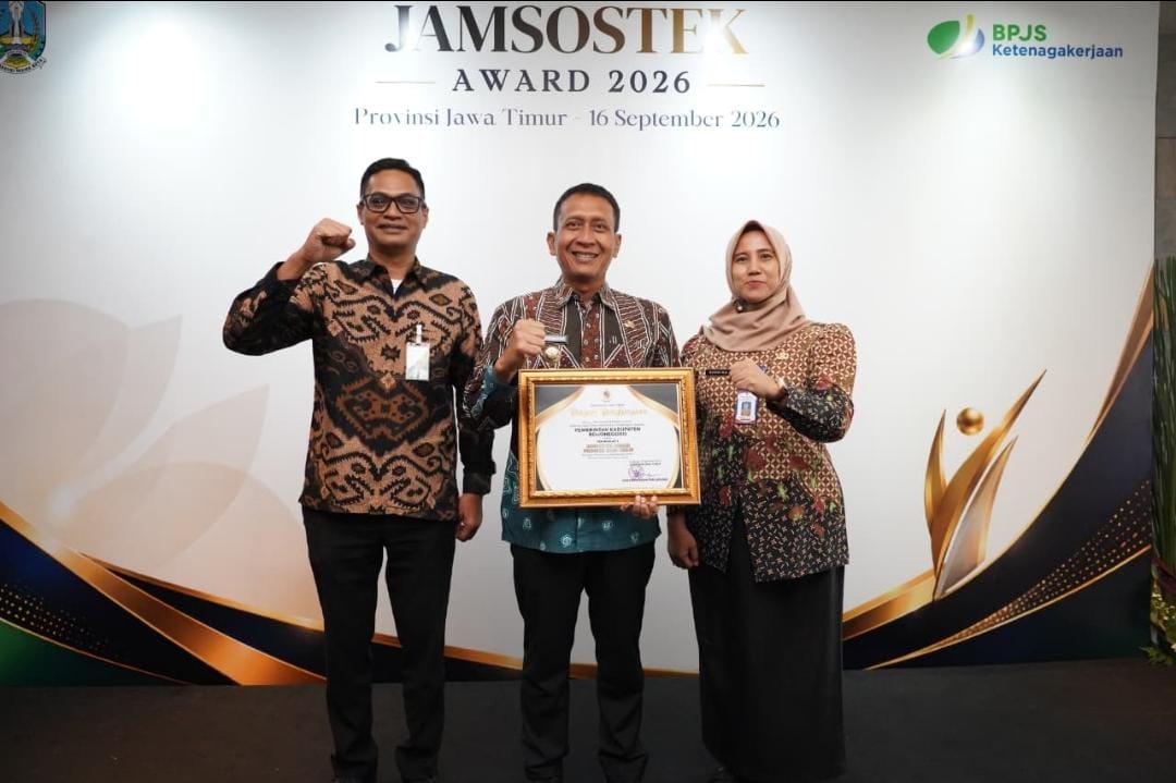 Bojonegoro Raih Peringkat Ke-2 Jamsostek Award 2026 Tingkat Provinsi Jawa Timur