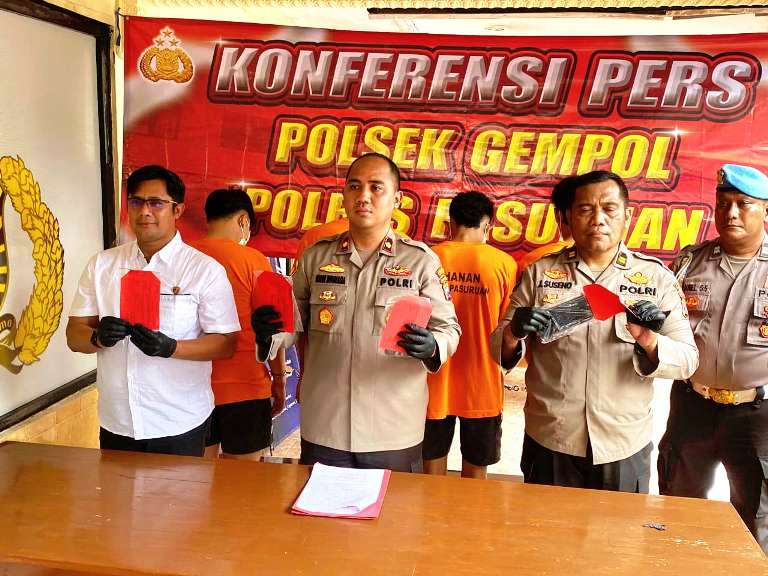 Polsek Gempol Ringkus Empat Pemuda Pelaku Pengeroyokan Brutal di Jalur Surabaya-Malang