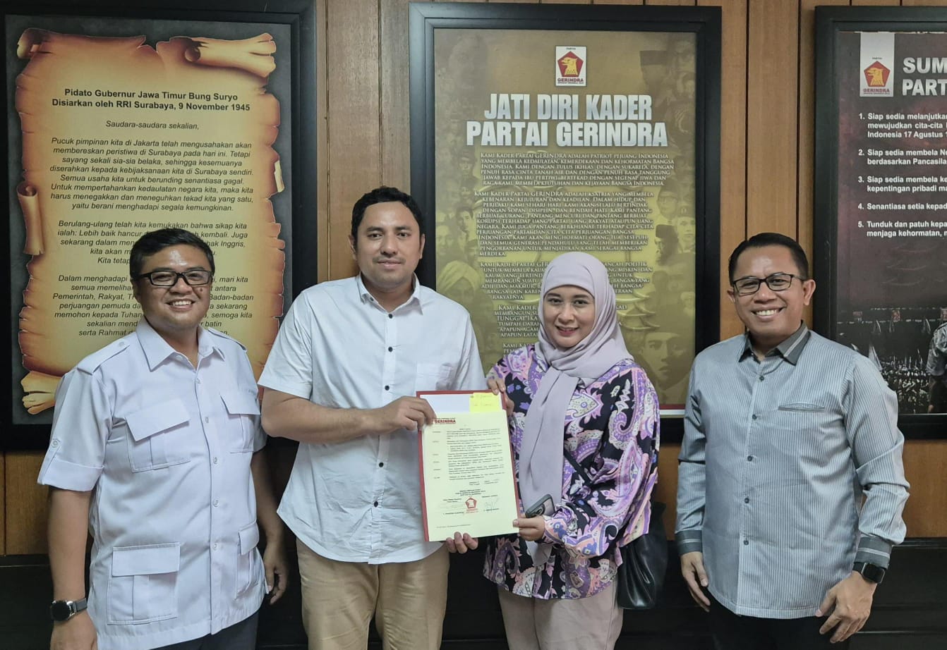 Gerindra Surabaya Tunjuk Bahtiyar Rifai Duduki Kursi Pimpinan Dewan, Ajeng Wira Wati Jadi Ketua Fraksi