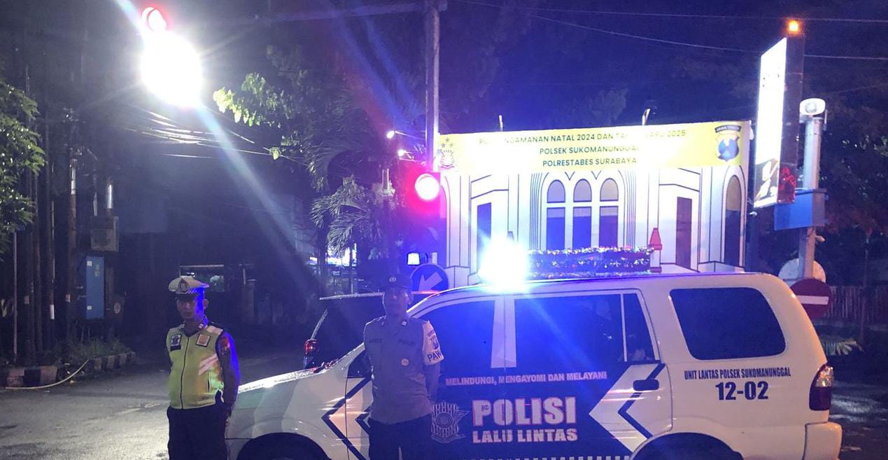 Polsek Sukomanunggal Intensifkan Patroli Blue Light, Jaga Keamanan Kota Surabaya