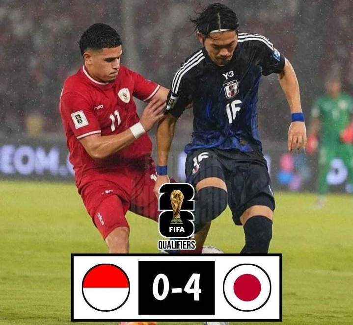 Terlalu Tangguh, Indonesia Kalah 0-4 atas Jepang