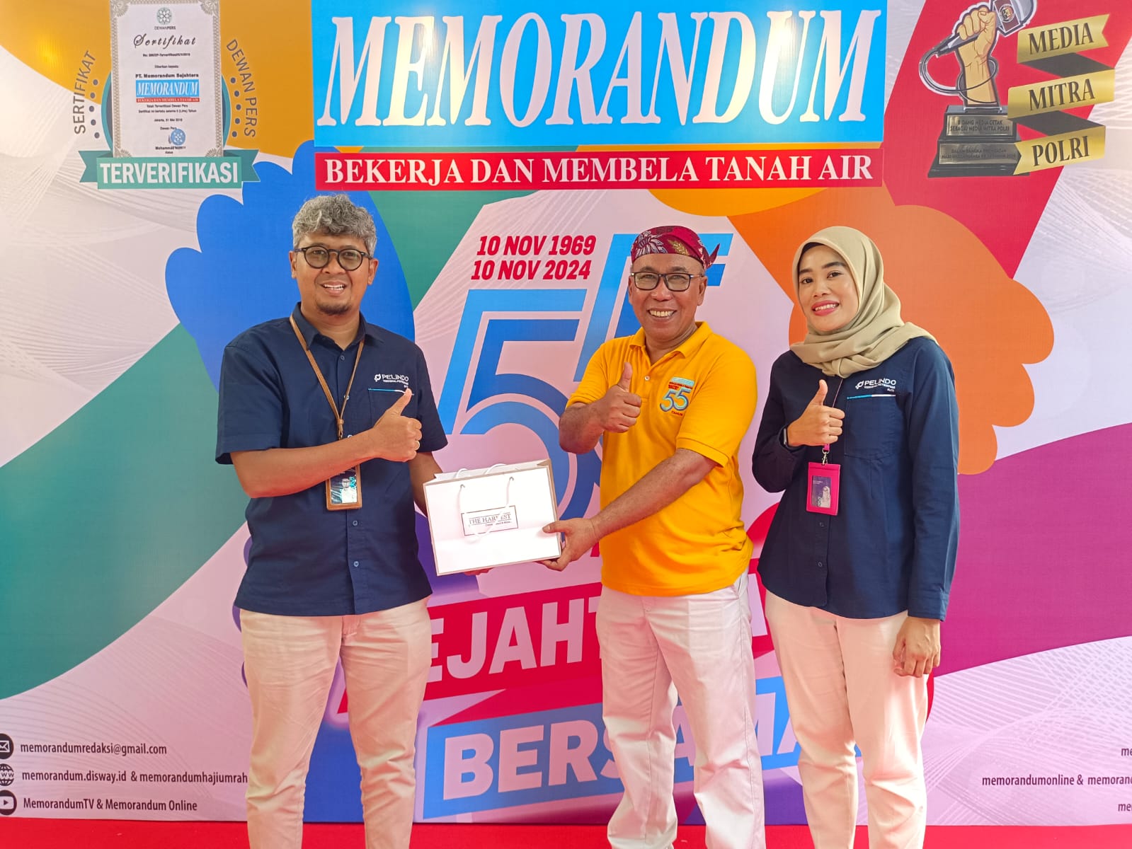 BJTI Pelindo Group Meriahkan HUT Ke-55 SKH Memorandum