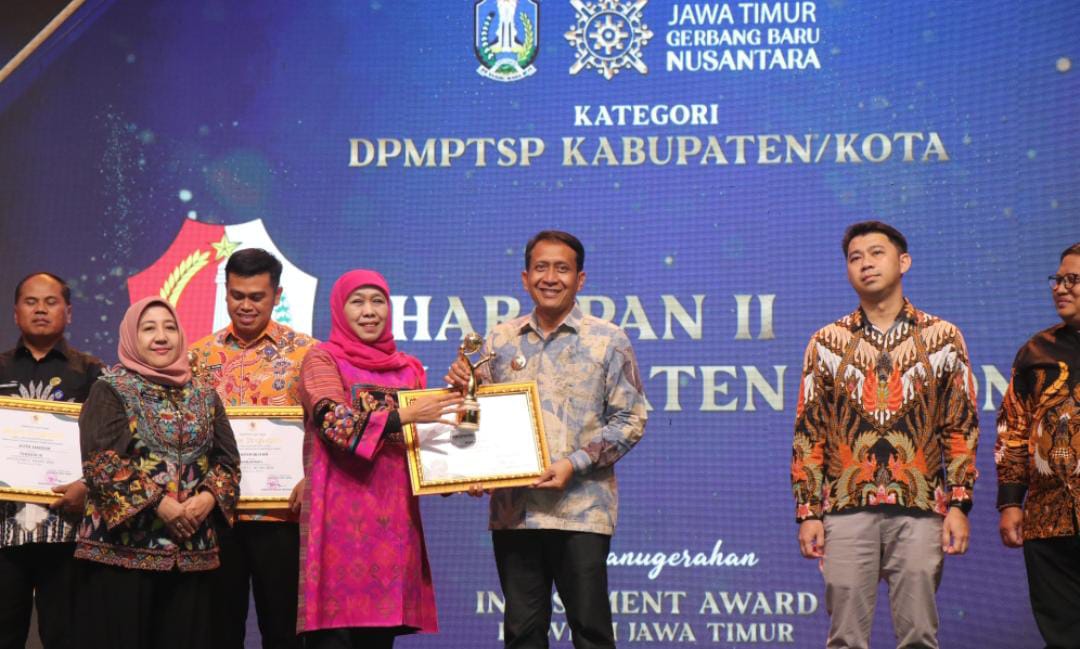 Kabupaten Bojonegoro Raih Penghargaan Investment Award 2025 Kategori DPMPTSP