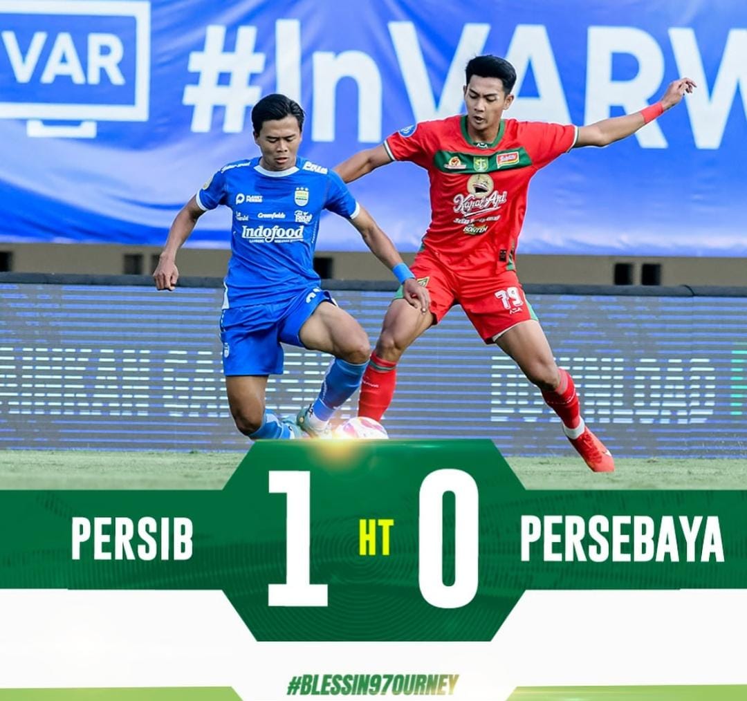 Gol Edo Buat Persebaya Tertinggal 0-1 atas Persib Bandung 