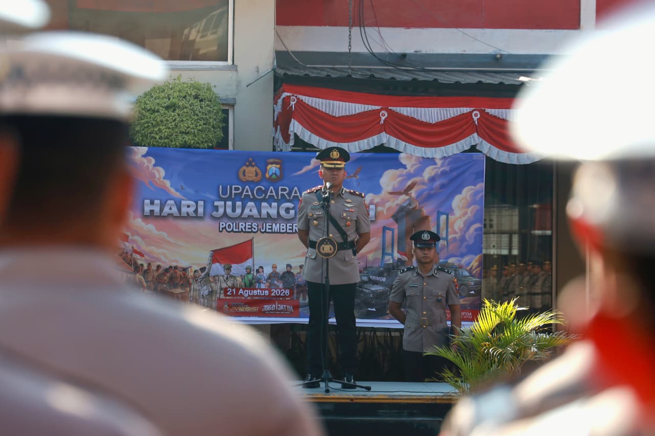 Menolak Lupa Sejarah, Polres Jember Merawat Api Semangat Proklamasi Polisi 1945