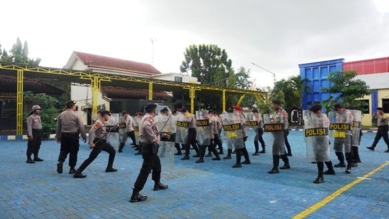 Polres Bangkalan Rutinitas Latihan Dalmas Jelang Pilkada Serentak