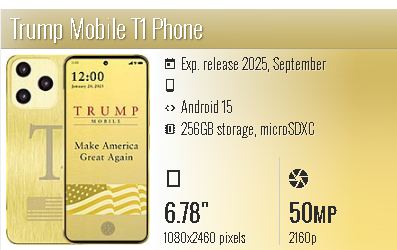 Spesifikasi T1 Phone, Smartphone Perdana Perusahaan Donal Trump Pesaing iPhone