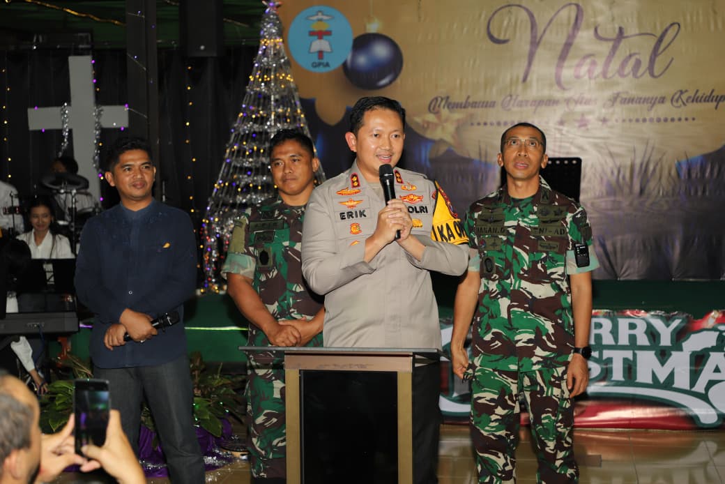 Kapolres Erik Pantau Langsung Pengamanan Natal