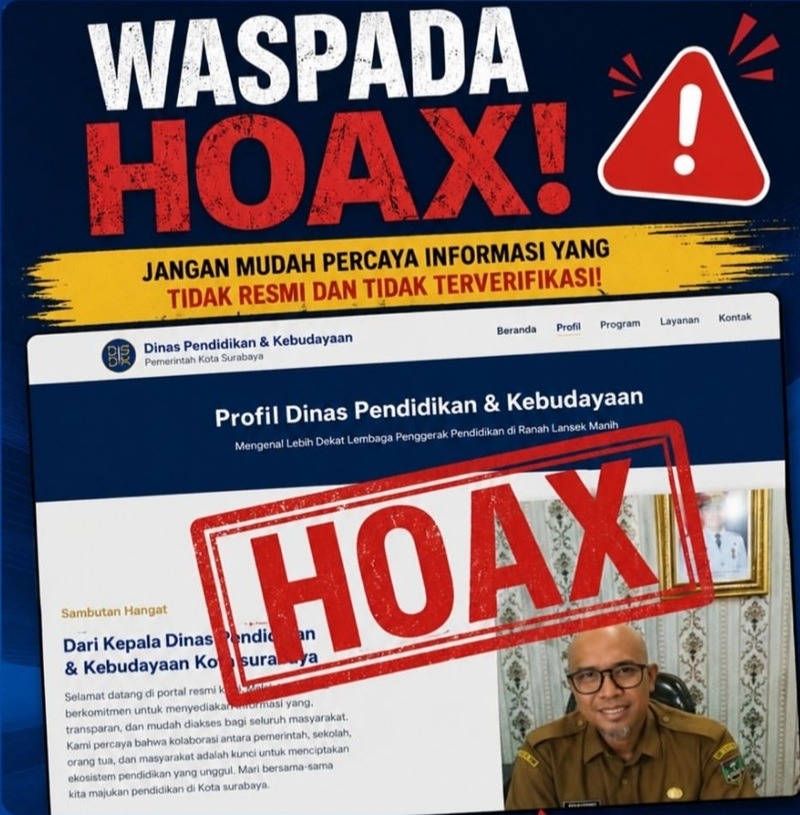 Dispendik Surabaya Ingatkan Warga Waspada Situs Palsu yang Mengatasnamakan Dinas Pendidikan