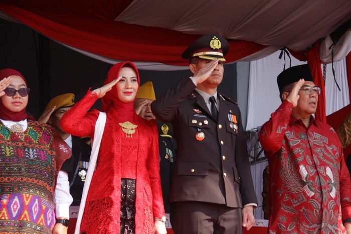 Upacara HUT Ke-80 RI di Kota Kediri, Ribuan Peserta Padati Stadion Brawijaya dan Hutan Joyoboyo