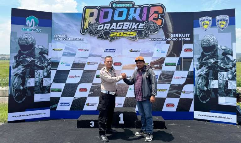 Satlantas Polres Kediri Kota Apresiasi Rookie Drag Bike sebagai Upaya Kurangi Balap Liar