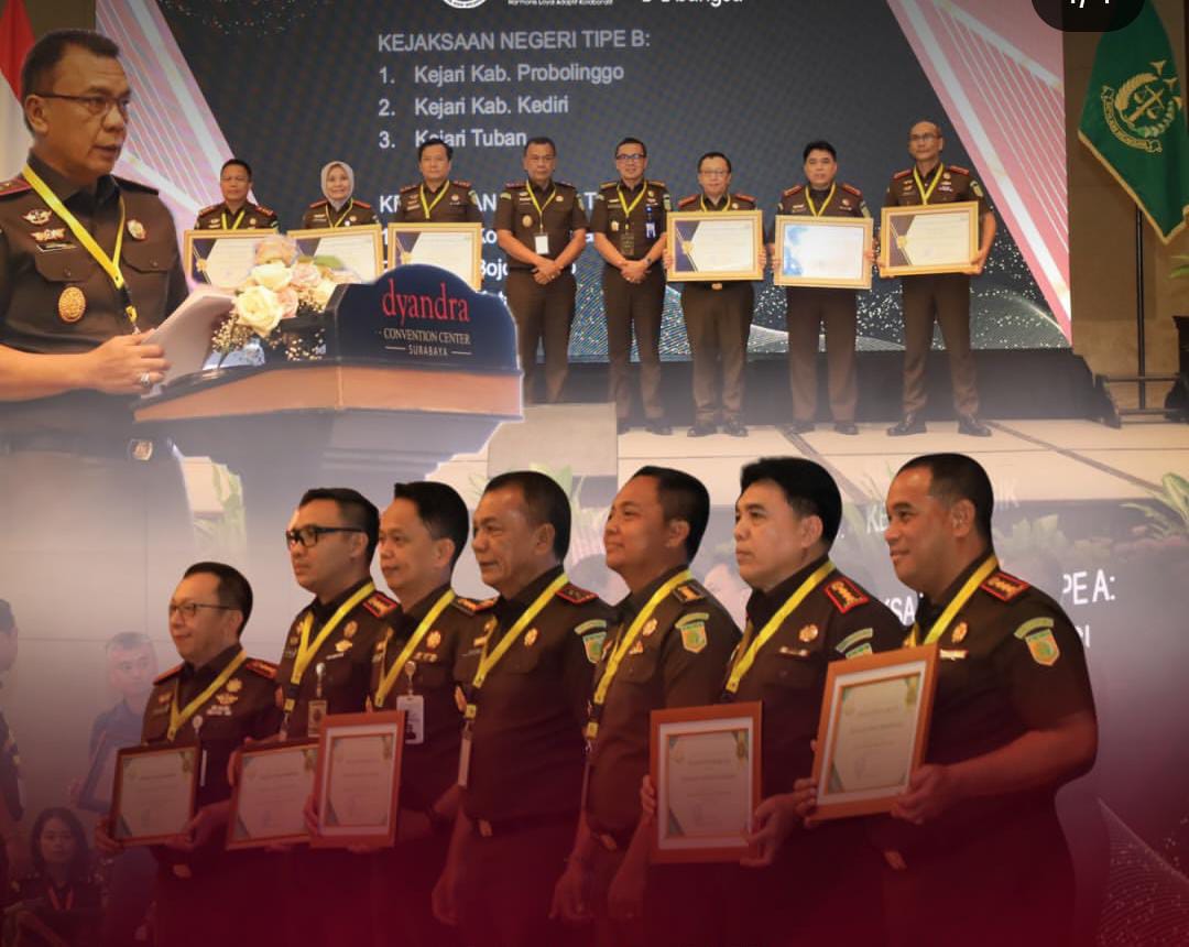Kejari Bojonegoro Raih 2 Penghargaan Kinerja Terbaik se-Jatim