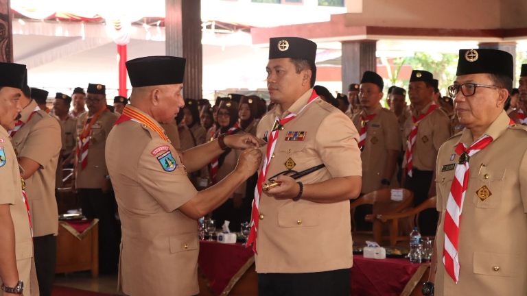 Kapolres Nganjuk Hadiri Pelantikan Majelis Pembimbing Cabang Gerakan Pramuka