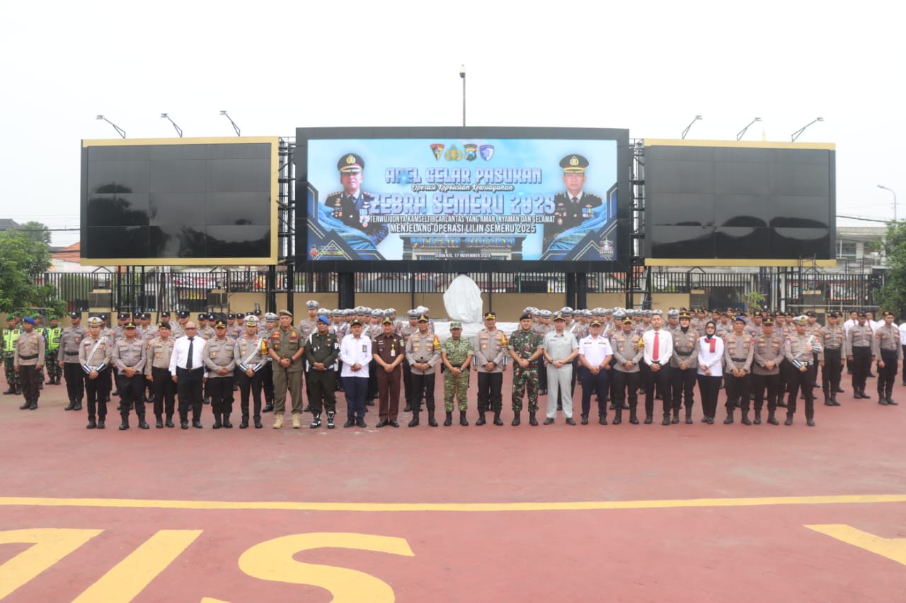 Polresta Sidoarjo Gelar Operasi Zebra Semeru, Wujudkan Kesadaran Berlalu Lintas dan Cegah Fatalitas di Jalan