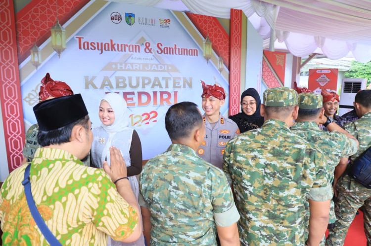 Hari Jadi Ke-1222 Kabupaten Kediri Dirayakan dengan Santunan dan Tasyakuran