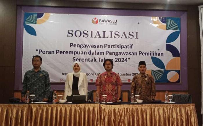 Optimalkan Pengawasan, Bawaslu Bojonegoro Gelar Sosialisasi Pengawasan Partisipatif ke Organisasi Perempuan