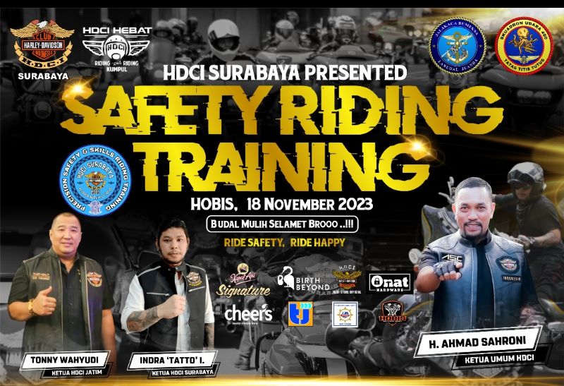 Luar Biasa! Agar Anggota Kompeten dalam Berkendara, HDCI Surabaya Gelar Safety Riding