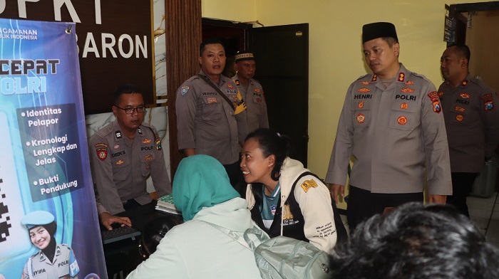 Kapolres Nganjuk Tinjau Polsek Baron, Cek Ungkap Kasus dan Renovasi Ruang SPKT Baru
