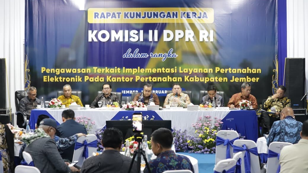 Wujudkan Transformasi Digital, Kakanwil BPN Jatim Terima Kunjungan Kerja Komisi II DPR RI di Jember