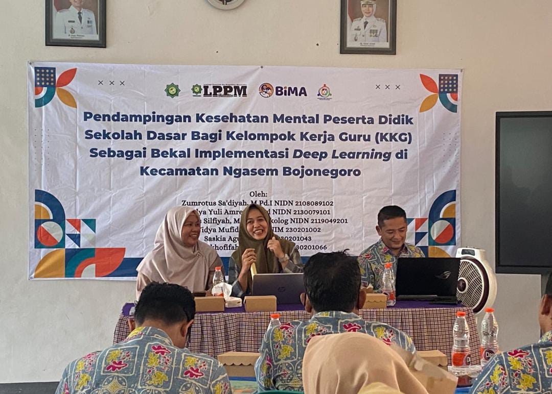 Implementasi Deep Learning, Guru SD Ngasem Bojonegoro Dibekali Kesehatan Mental dari Dosen Unugiri