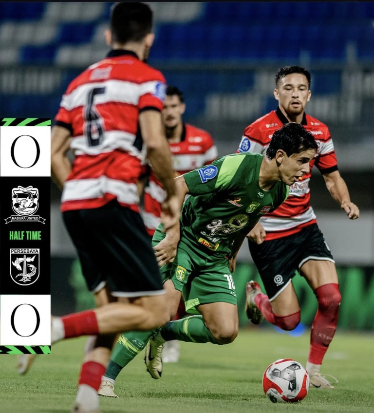Persebaya Sulit Mencetak Gol meski Menguasai Permainan Lawan Madura United