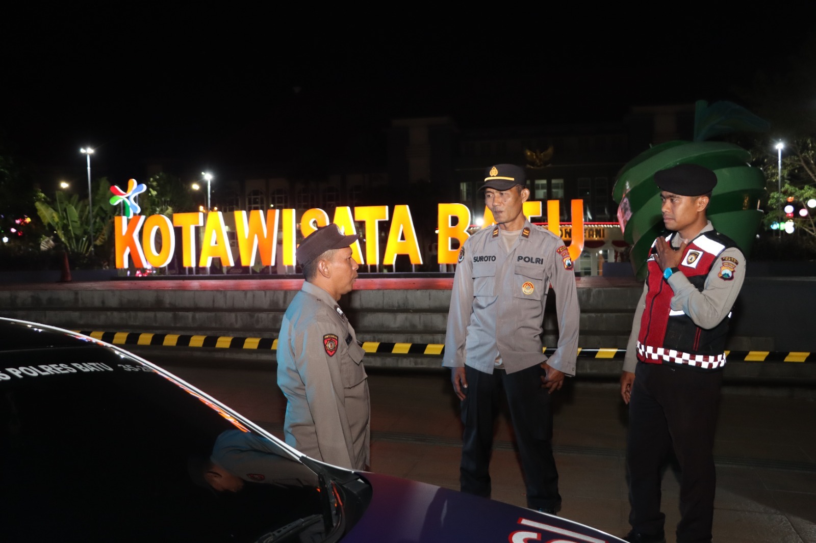 Polres Batu Gelar Patroli Skala Besar Sambut Pelantikan Presiden RI