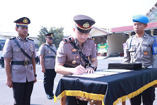 Kapolres Kediri Sertijab Kasatreskrim dan Lima Kapolsek