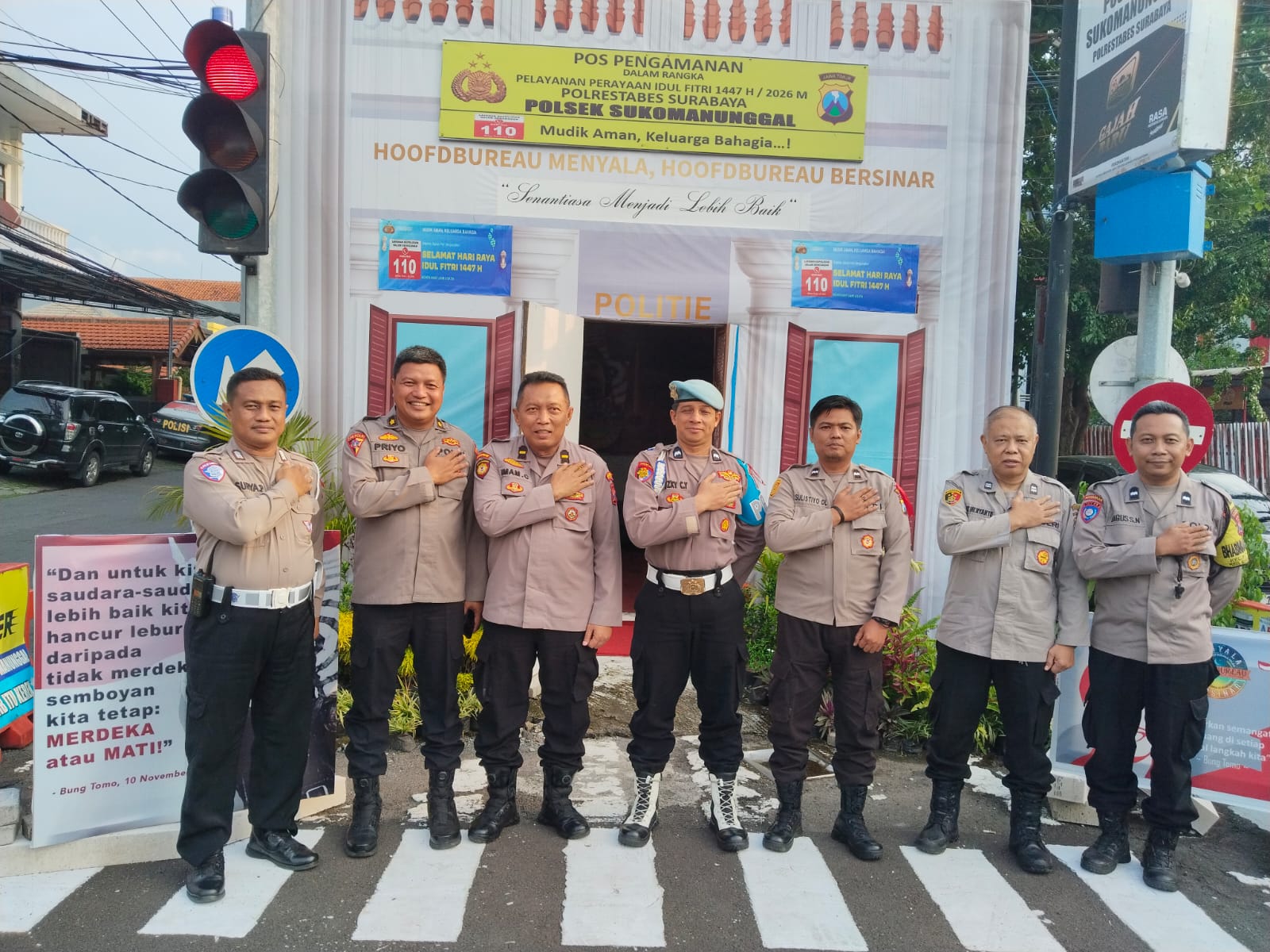 Polsek Sukomanunggal Perketat Pengamanan Arus Mudik di Pospam Kupang Jaya