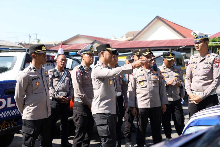 Cek Kendaraan Dinas, Kapolres Kediri Minta Tidak Disalahgunakan