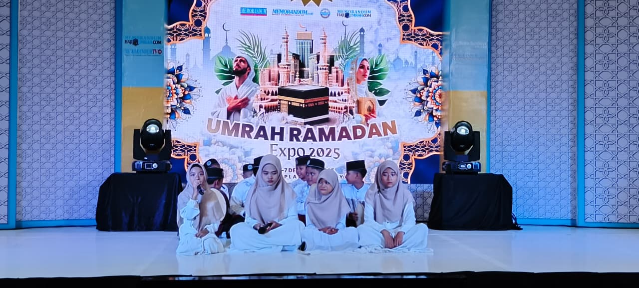 Pentas Seni MI Roudlotul Banat Semarakkan Gelaran Umrah Ramadan Expo