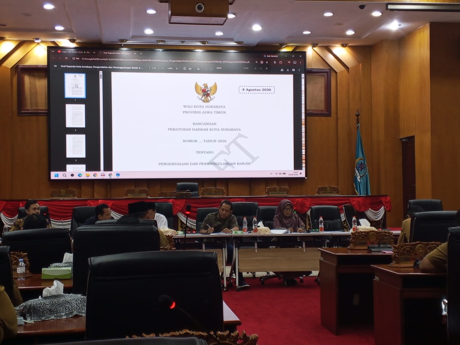 DPRD Surabaya Kebut Raperda Banjir dengan Serap Masukan 31 Camat dan Lurah