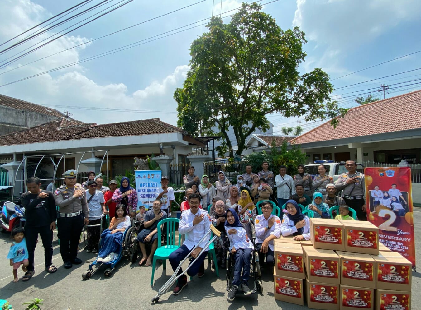 Maknai 2 Tahun Mengabdi, Staf Disabilitas Polresta Malang Kota Menebar Cinta Meraih Asa