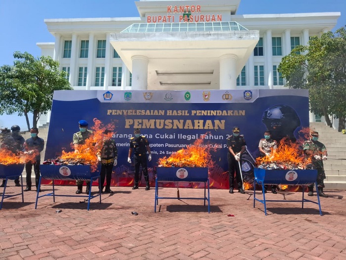 Bea Cukai Pasuruan Amankan Rokok dan MMEA Ilegal Senilai Rp9,3 Miliar
