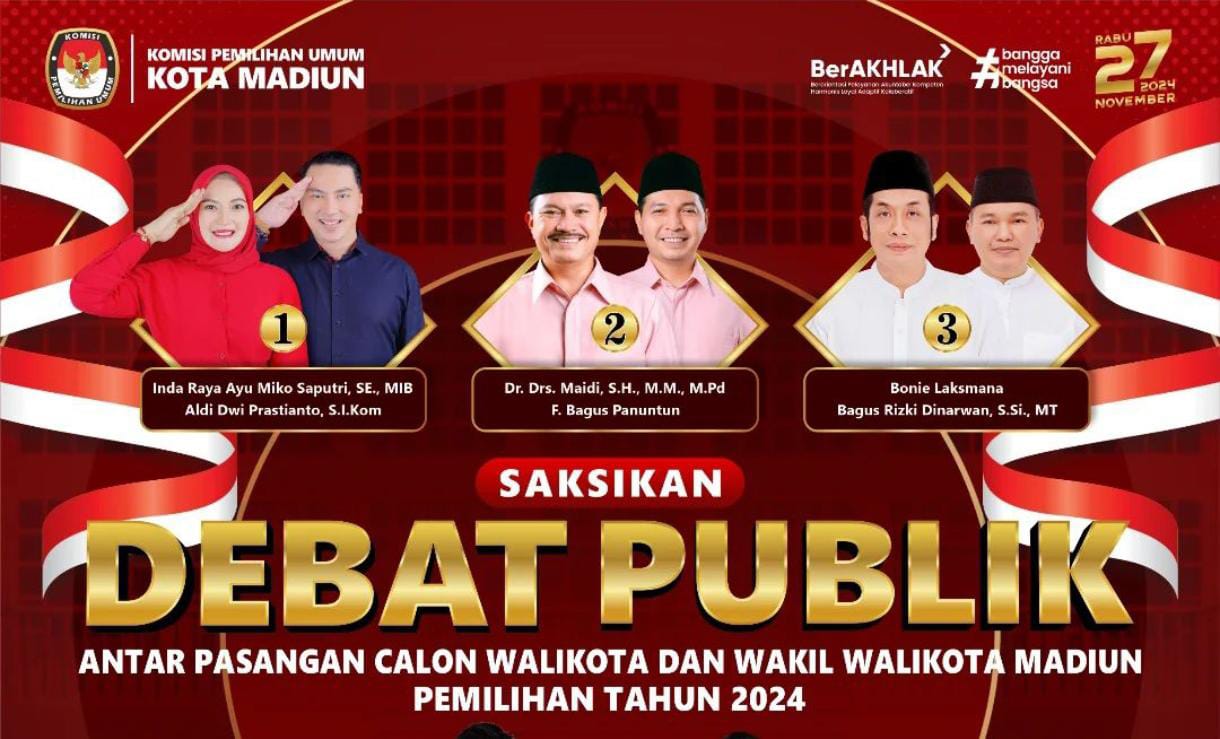 Pilkada Kota Madiun, Besok Debat Terakhir Paslon