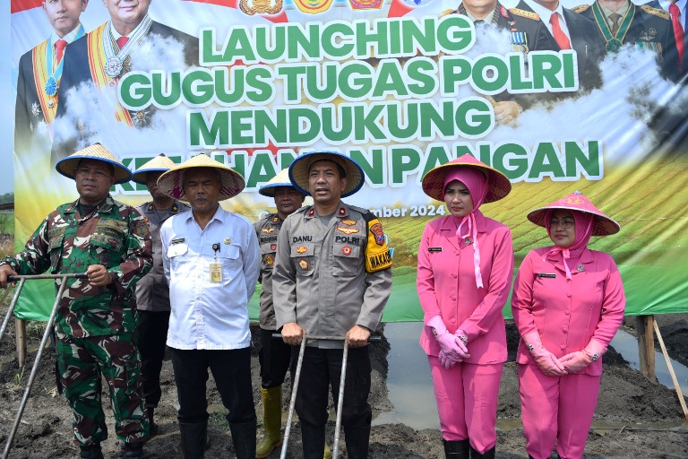 Kapolres Lumajang Bersama Forkopimda Launching Gugus Tugas Polri Dukung Ketahanan Pangan