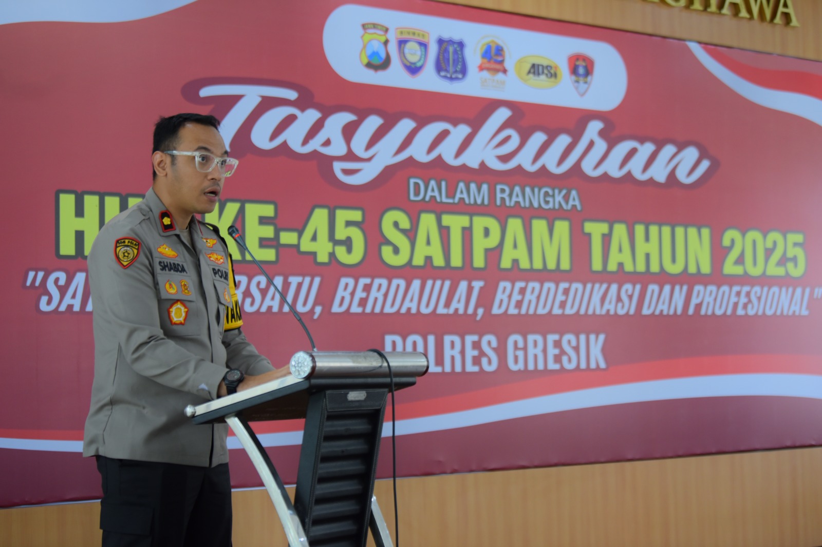 Polres Gresik Gelar Tasyakuran HUT Ke-45 Satpam