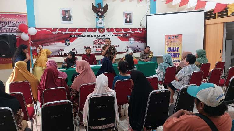 Polsek Sawahan Gelar Jumat Curhat di Banyu Urip Surabaya , Bahas Jam Malam Anak hingga Antisipasi Curanmor