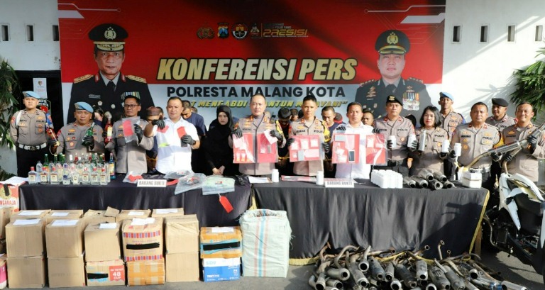 Gangguan Kamtibmas di Kota Malang Turun Signifikan Sepanjang 2025, Polresta Catat Kinerja Positif