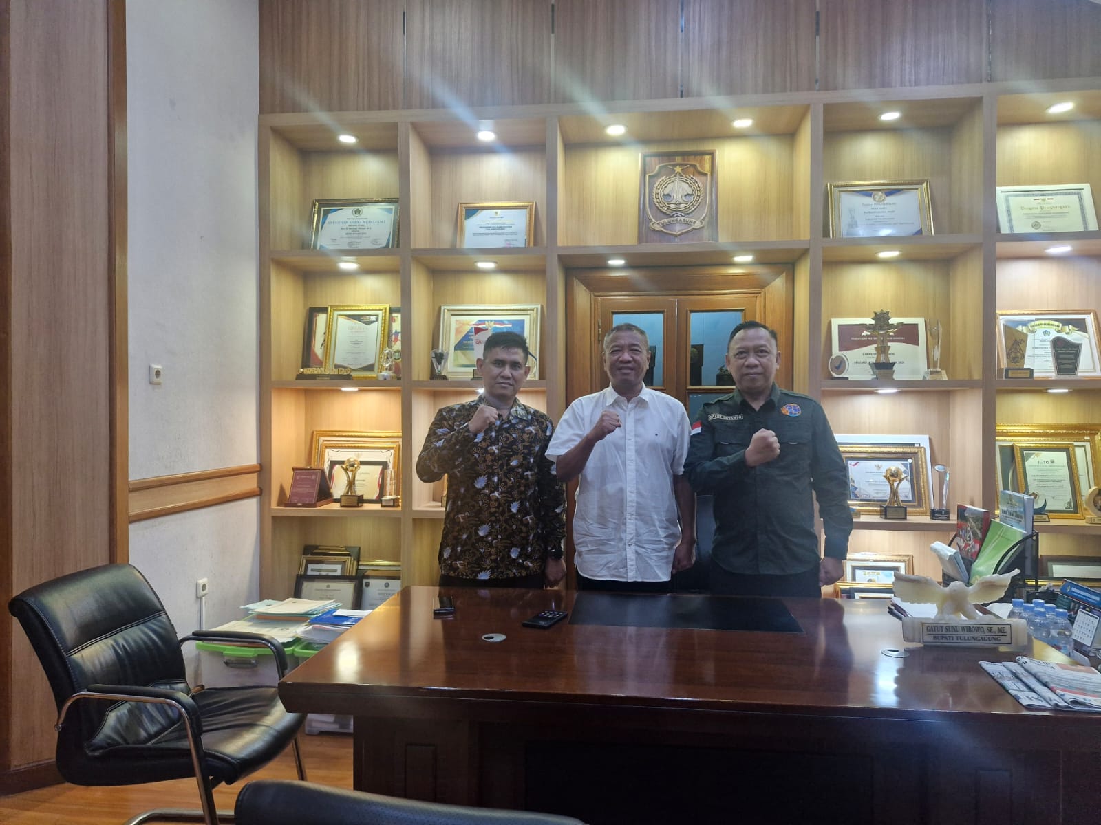 Jalin Silaturahmi, Kepala Kantah ATR/BPN Tulungagung Sambangi Bupati Gatut Sunu