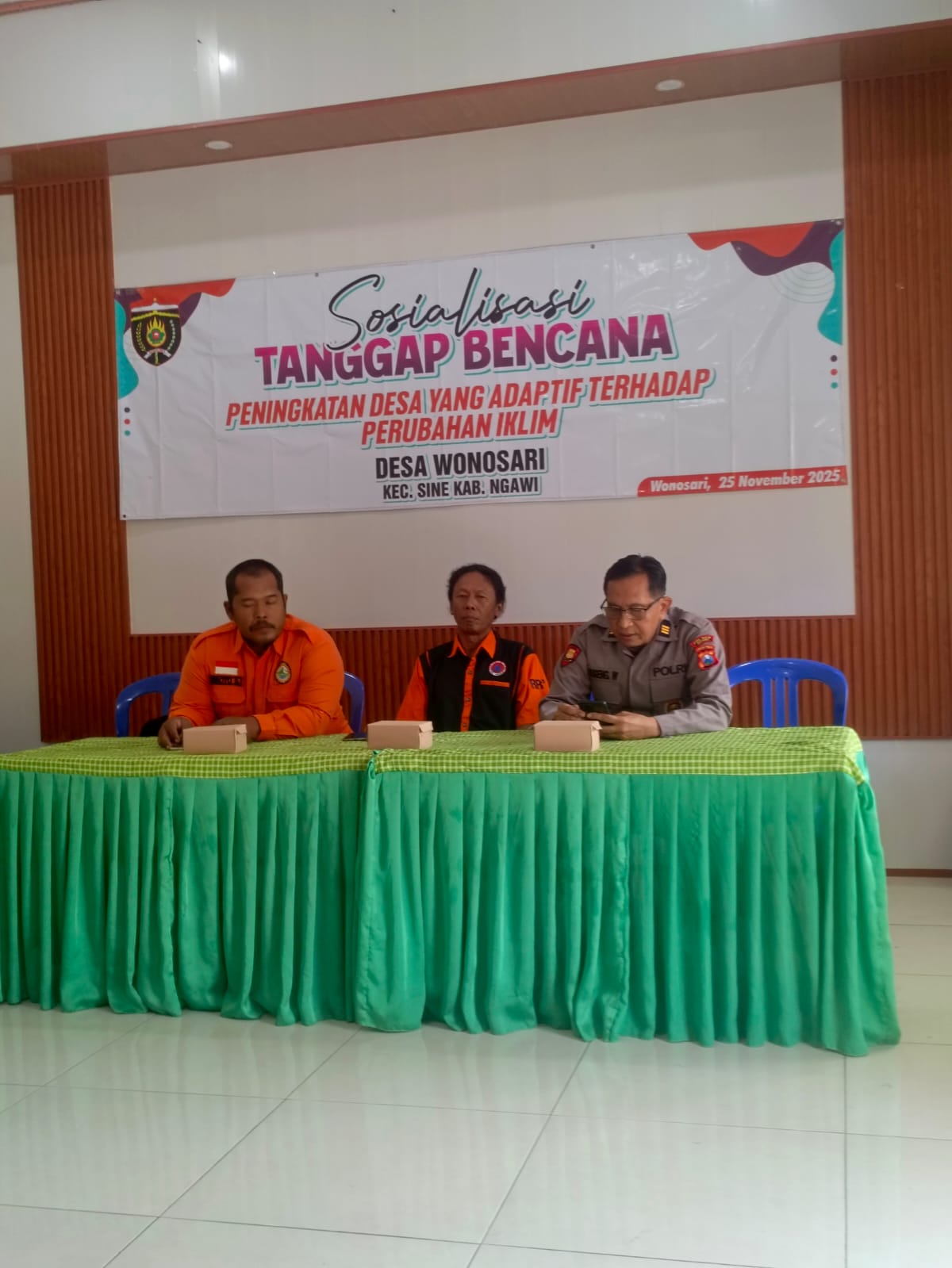 Polisi Ngawi Gelar Sosialisasi Tanggap Bencana di Sine