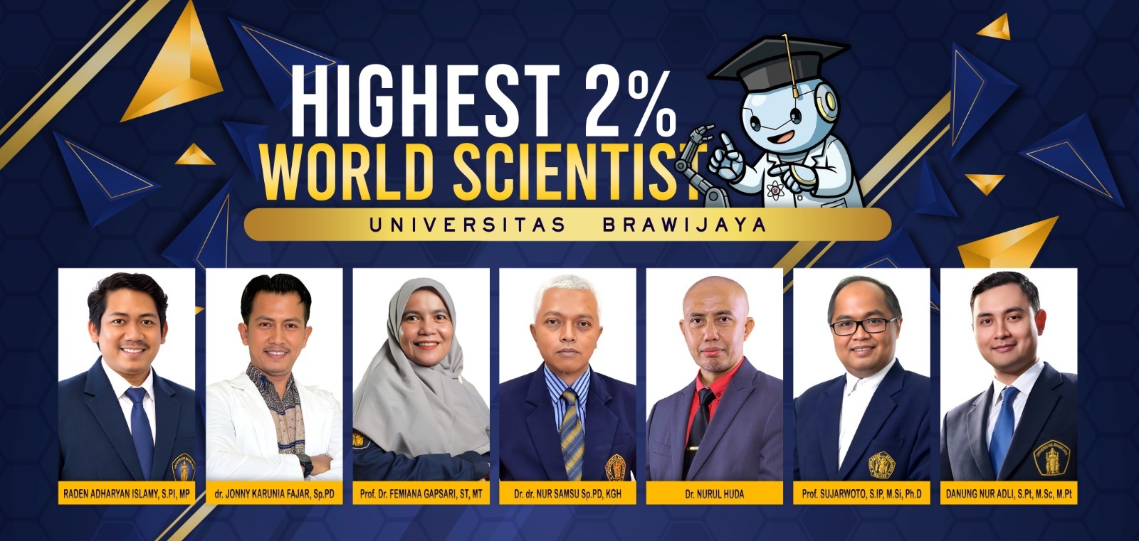 Tujuh Ilmuwan UB Masuk Daftar Peneliti Terbaik Dunia 2026
