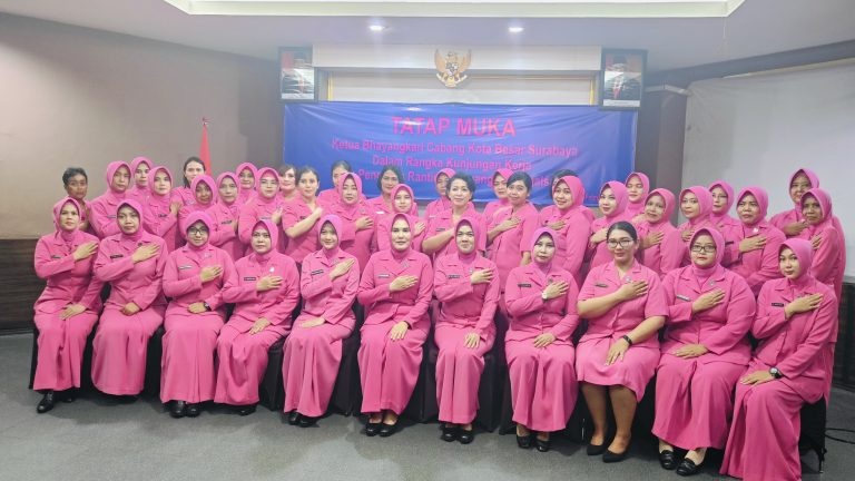 Kunker Ketua dan Pengurus Bhayangkari Cabang Kota Besar Surabaya ke Polsek Tegalsari 