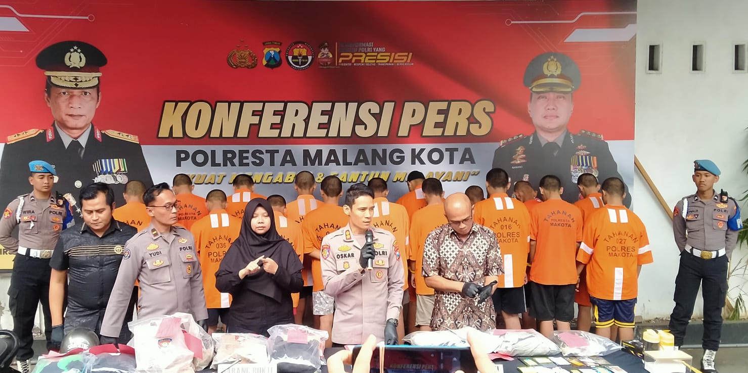 Polresta Malang Kota Tetapkan 17 Tersangka Perusakan, Terapkan 7 Pasal Ancaman