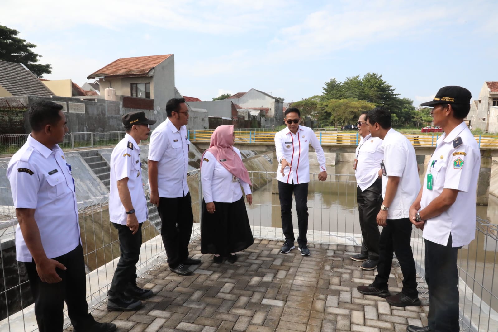 Antisipasi Banjir, Pj Wali Kota Wahyu Tinjau Boezem Tunggulwulung