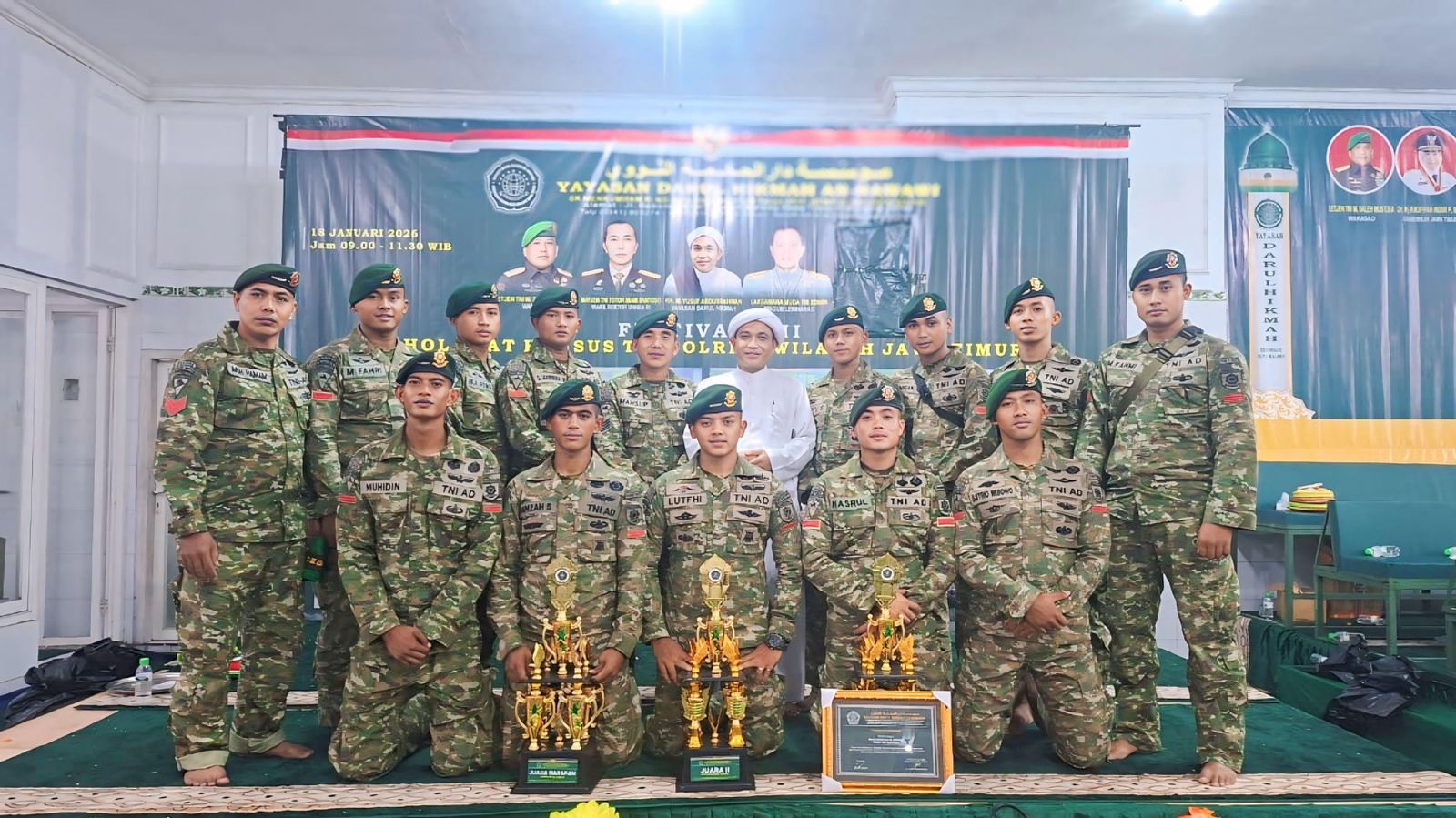 Harmoni Iman dan Pengabdian, Yonif 509 Condromowo Ukir Prestasi di Ajang Sholawat Jawa Timur