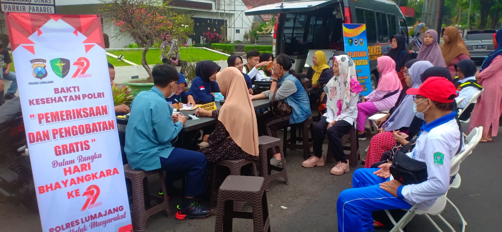 184 Orang Dapat Pemeriksaan Kesehatan Gratis dari Polres Lumajang di Hari Bhayangkara Ke-79