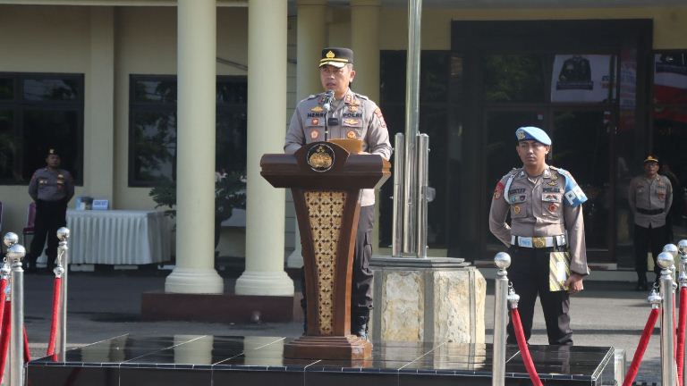 Polres Nganjuk Gelar Upacara Pembukaan Latja Siswa Diktuk Bintara Polri Angkatan 57 Tahun 2025