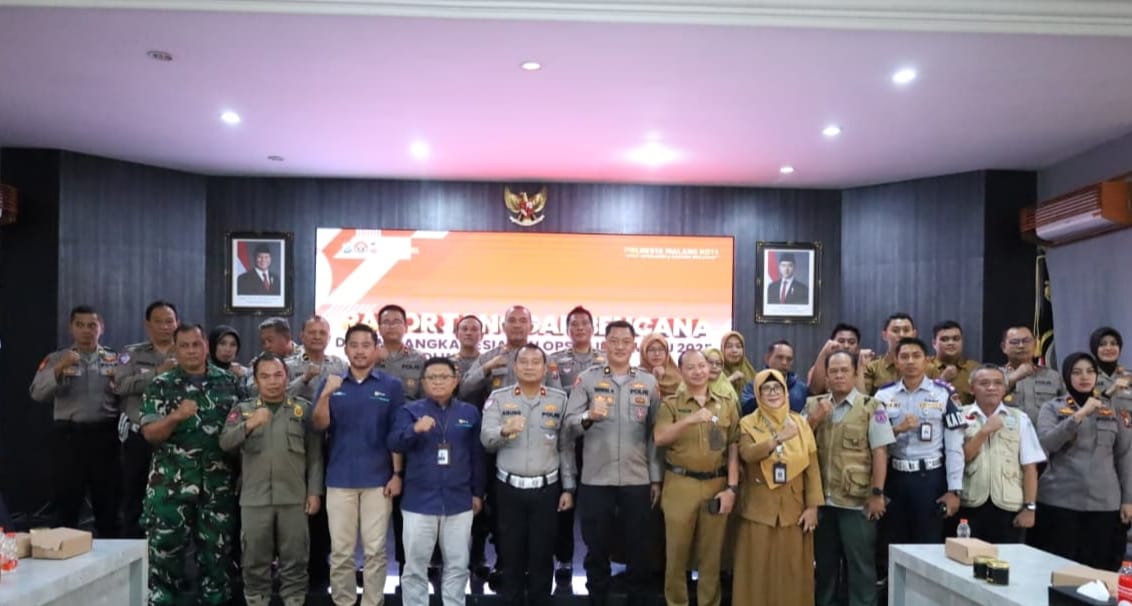 Polresta Malang Kota Gelar Rakor Kesiapsiagaan Bencana, Dirikan Dua Posko Terpadu 