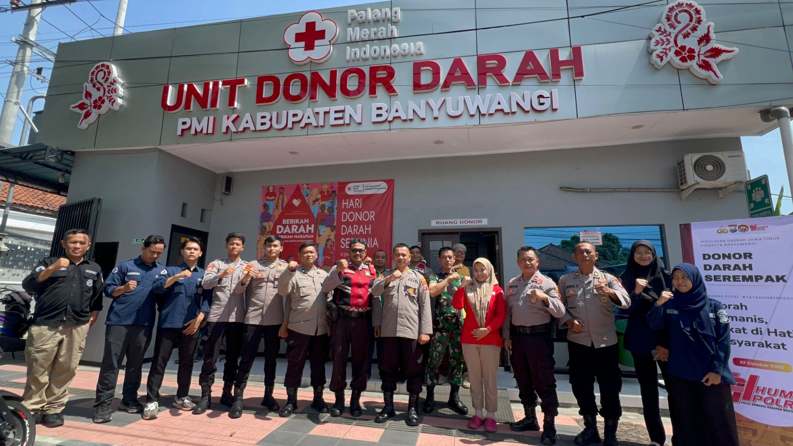 Polresta Banyuwangi Gelar Donor Darah, Peringati Hari Jadi Humas Polri ke-74